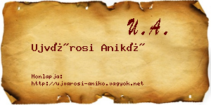 Ujvárosi Anikó névjegykártya